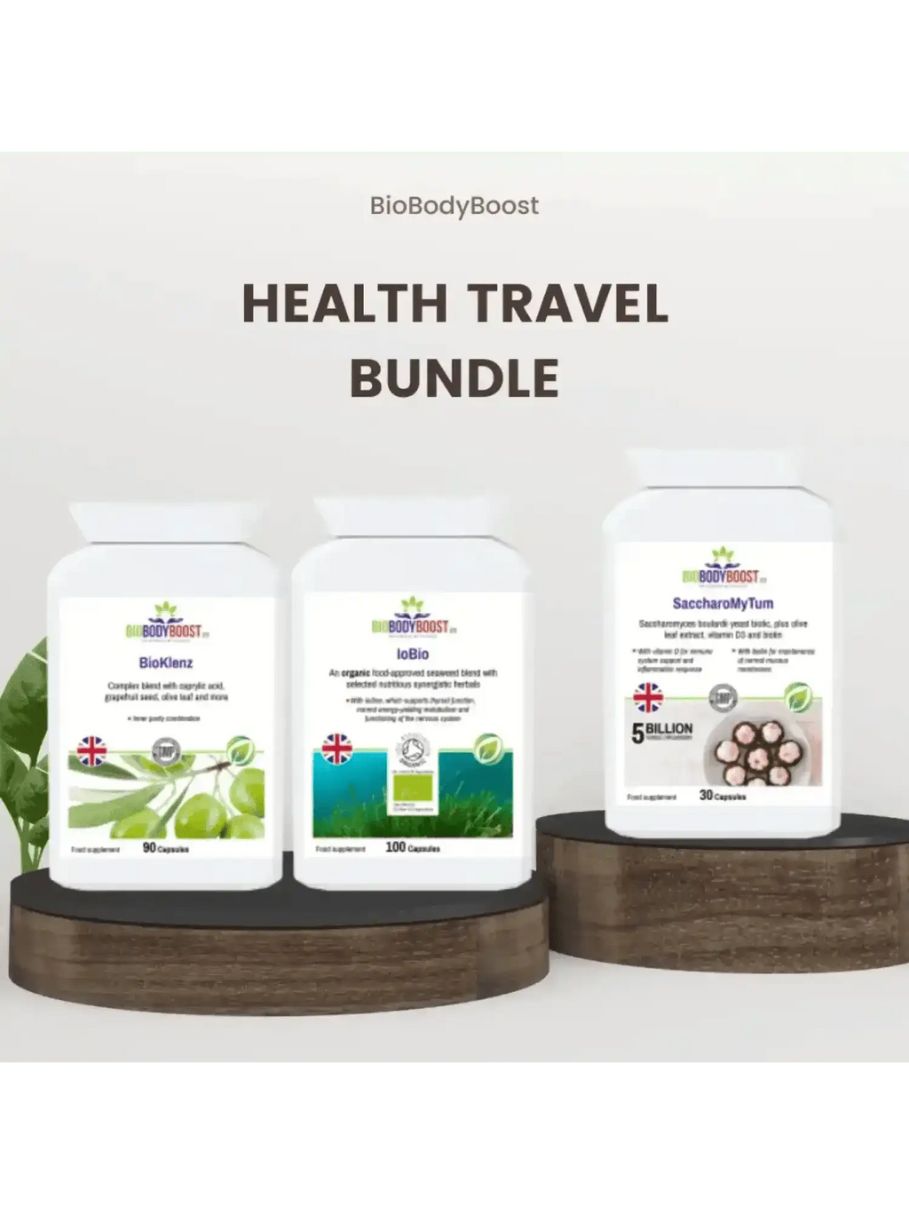 BioBodyBoost Plant-Based Travel Supplements Bundle