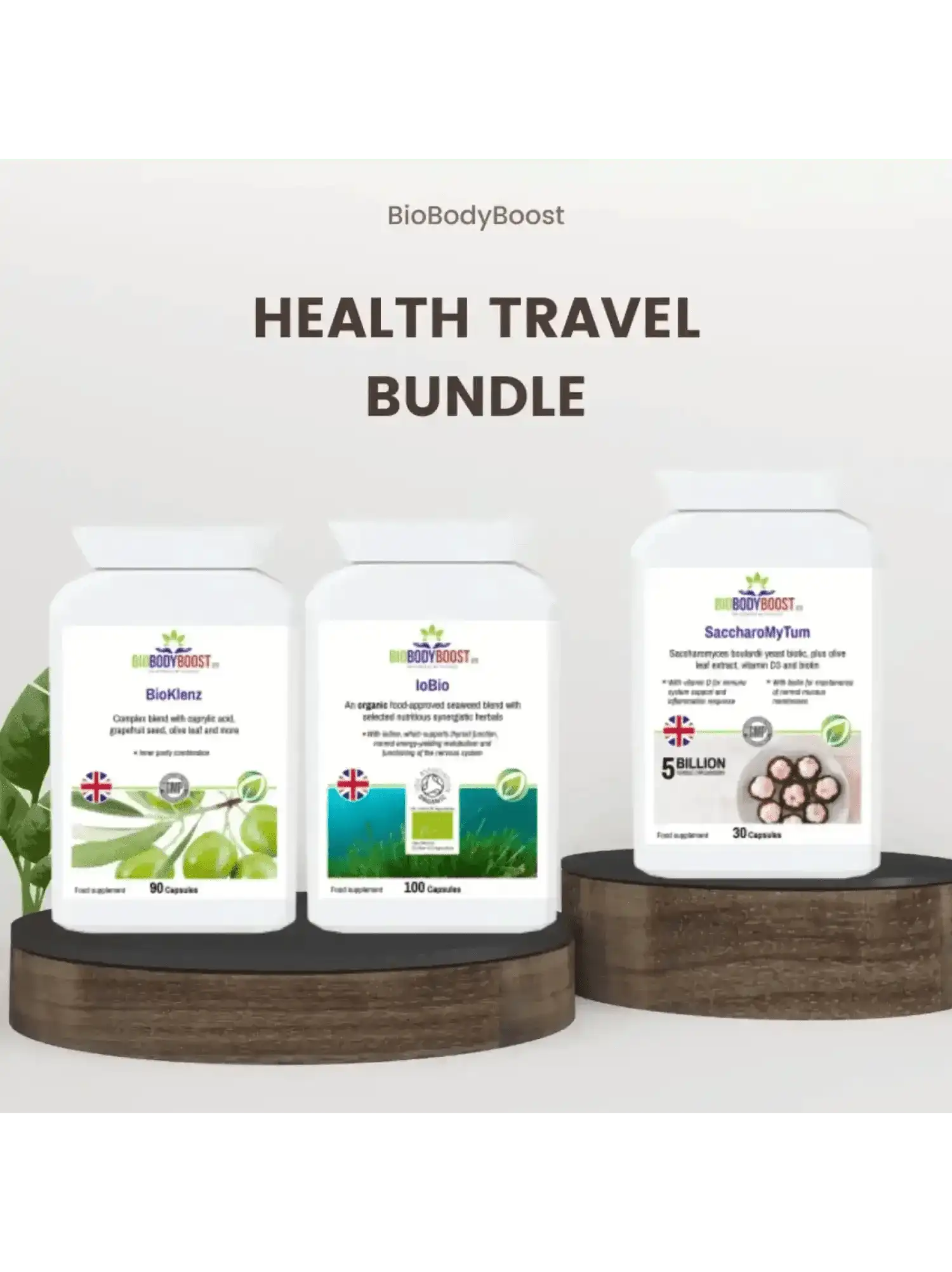BioBodyBoost Plant-Based Travel Supplements Bundle